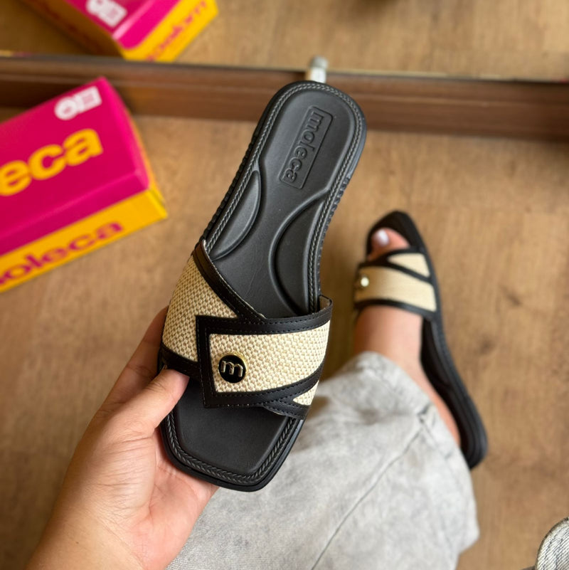 Sandália Rasteira Moleca Botão 5494.222