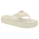 Tamanco Papete Moleca Plataforma Chinelo de Dedo Branco