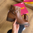 Bota Moleca Couro Fivela Tiras Grossas 5354.201