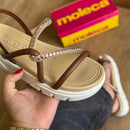 Sandália Moleca Tira Em Strass 5565.101