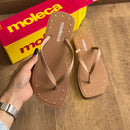 Chinelo De Dedo Moleca Grampos Dourados 5552.603