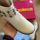 Bota Moleca Couro Fivela Tiras Grossas 5354.201